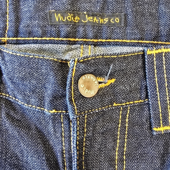 Nudie Denim Jeans Men's Size 32x34 Dark Wash Blue Italy - Picture 14 of 14